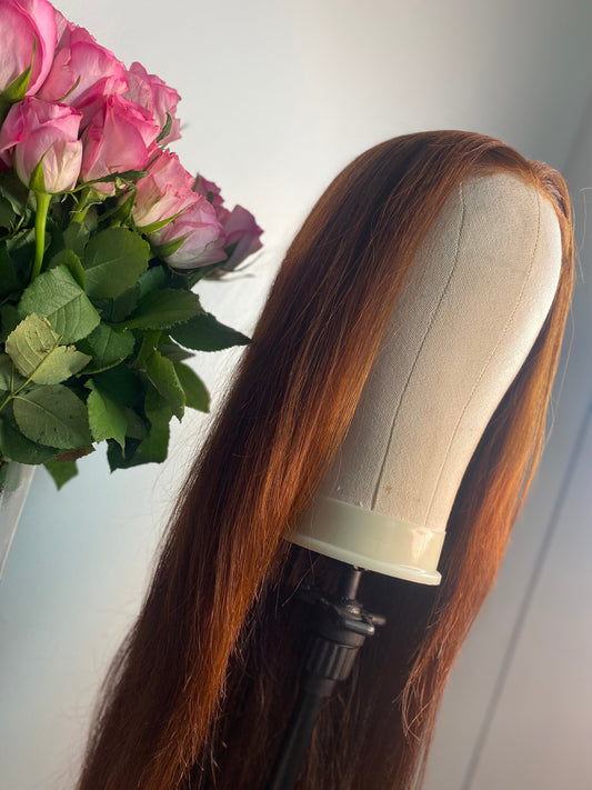 (Custom) Ginger/Copper Virgin Straight Wig