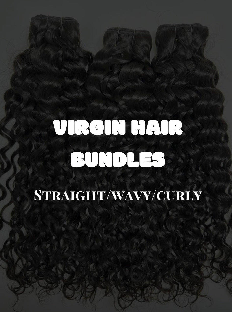 Virgin Bundles 12”-30” | Straight/Wavy/Curly |